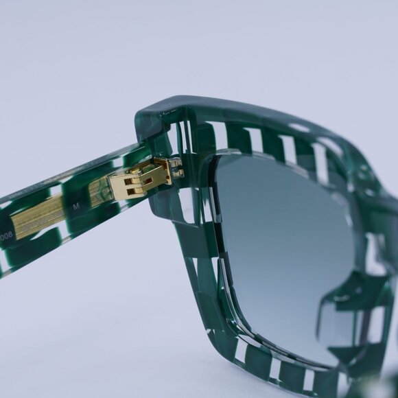 Bottega Veneta BV1212S 008 Sunglasses Green Square Frame, Green Lenses - Picture 8 of 11